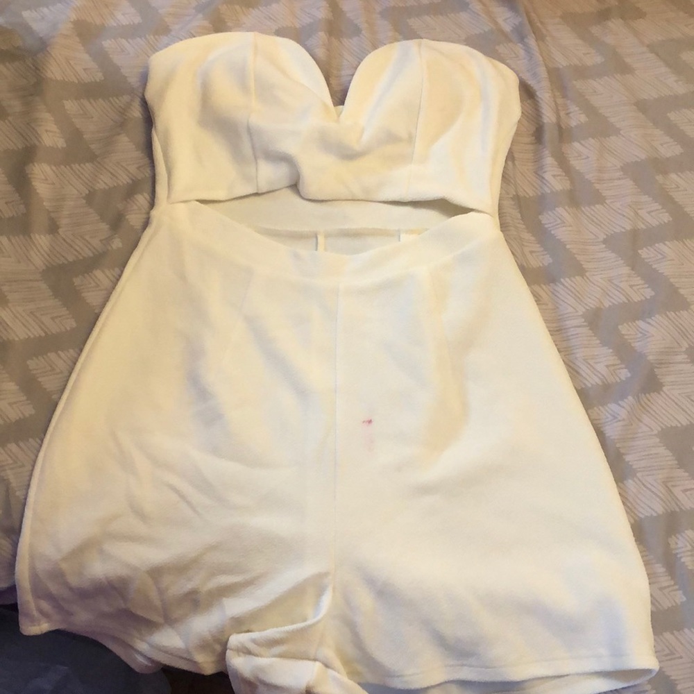 White shorts romper